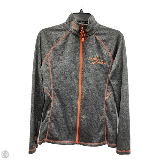 Athletic Jacket By Harley Davidson In Grey, Size: S