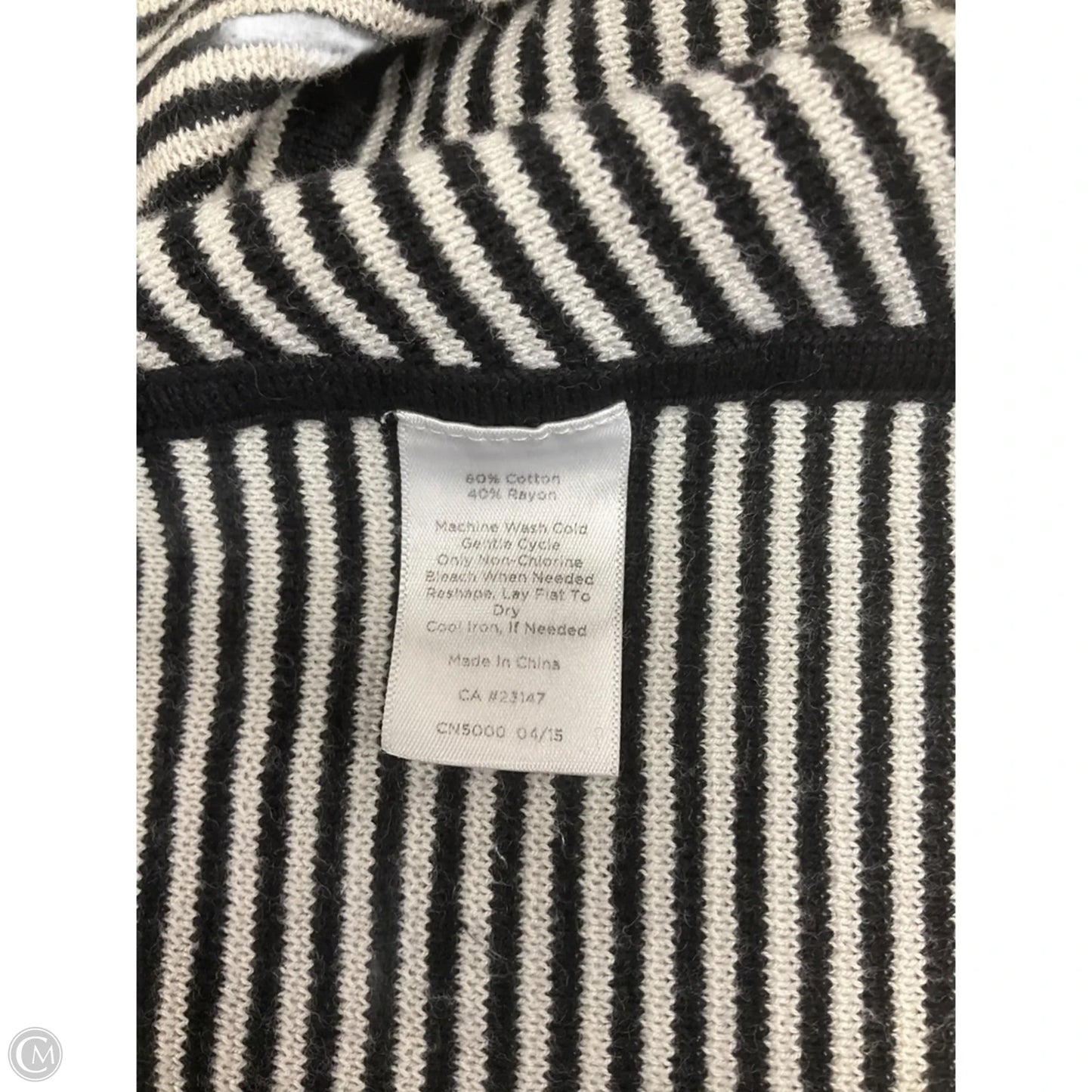 Cardigan By Talbots In Black & White, Size: L