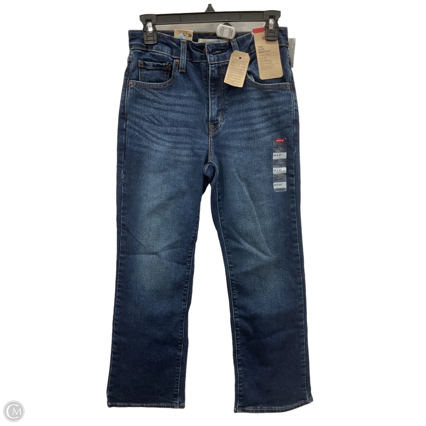 Jeans Straight By Levis In Blue Denim, Size: 4
