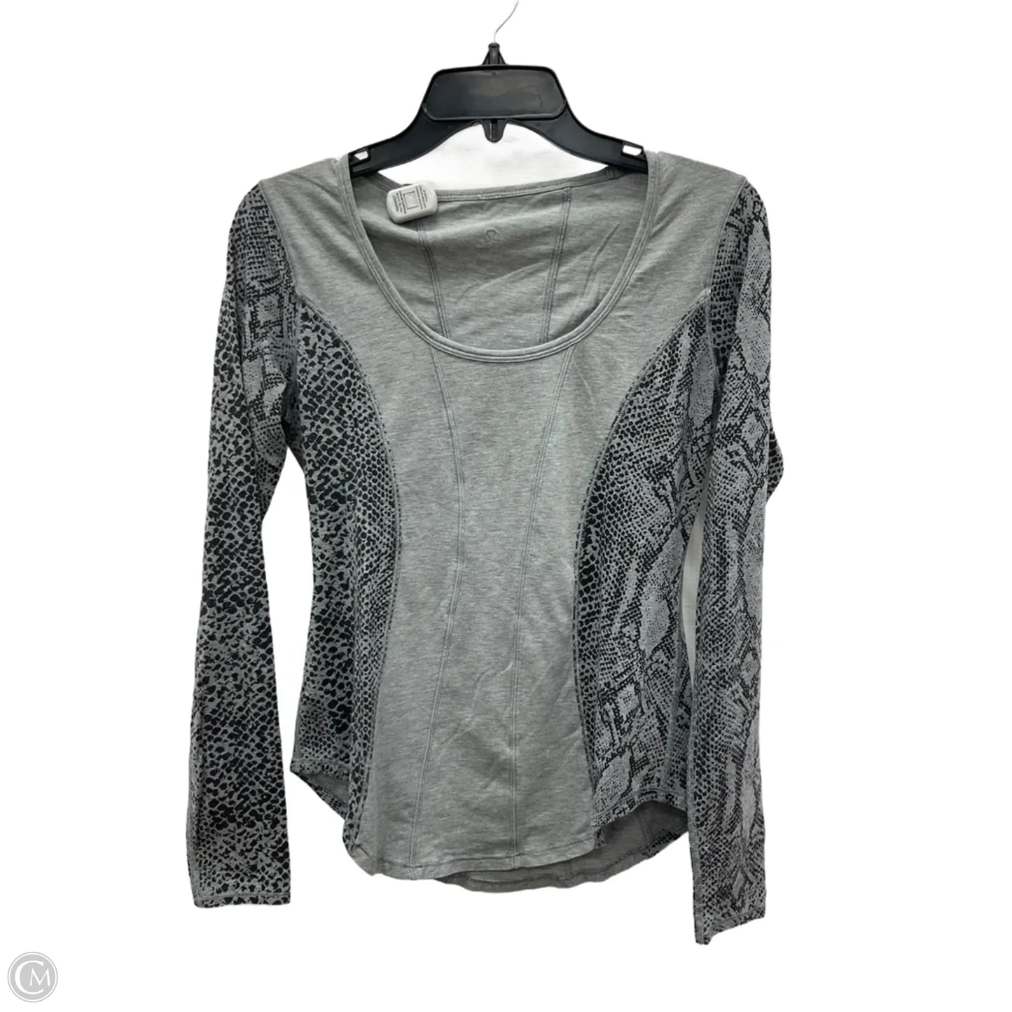 Athletic Top Long Sleeve Crewneck By Lululemon In Grey, Size: S
