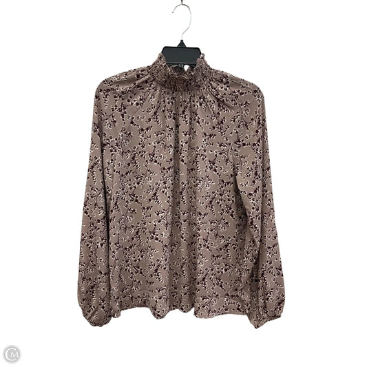 Top Long Sleeve By Ann Taylor In Floral Print, Size: S