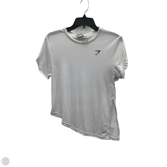 Athletic Top Short Sleeve By Gym Shark In White, Size: S