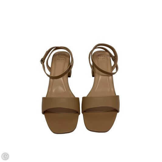 Sandals Heels Block By A New Day In Beige, Size: 9.5