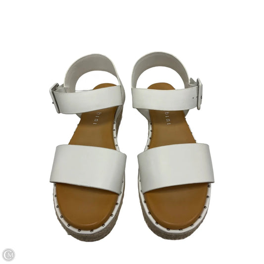 Sandals Heels Platform By Gianni Bini In White, Size: 9.5