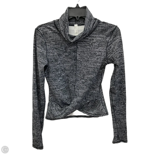 Athletic Top Long Sleeve Collar By Lululemon In Black, Size: 6