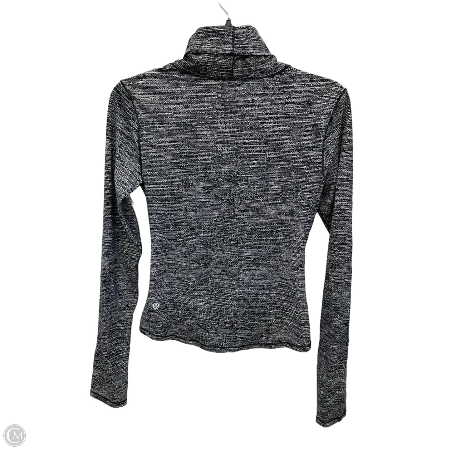 Athletic Top Long Sleeve Collar By Lululemon In Black, Size: 6