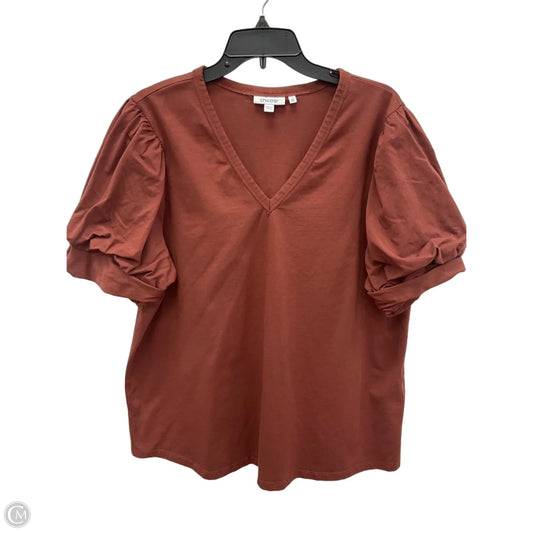 Top Short Sleeve By Chicos In Red, Size: Xxl