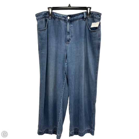 Jeans Wide Leg By Talbots In Blue Denim, Size: 16