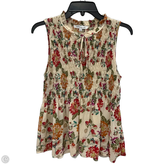 Top Sleeveless By Rose And Olive In Floral Print, Size: S
