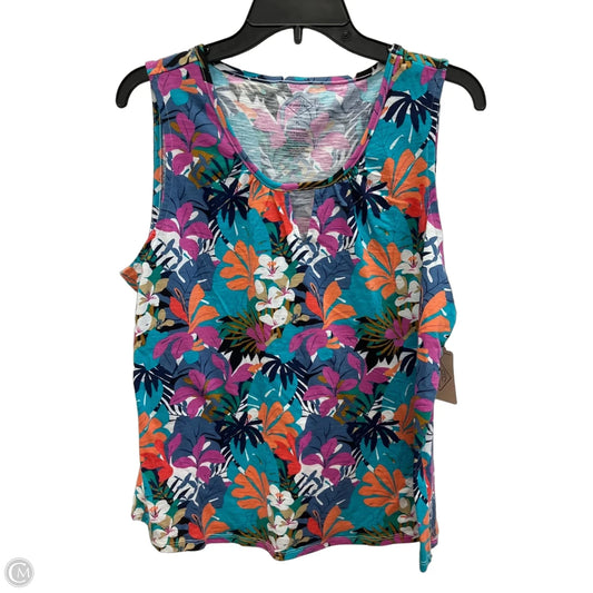 Top Sleeveless By St Johns Bay In Tropical Print, Size: L