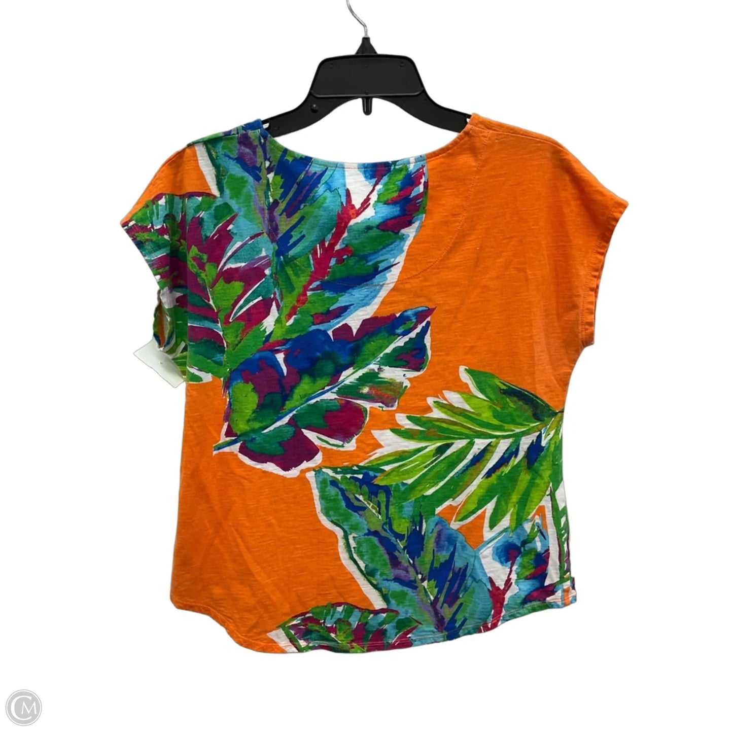 Top Short Sleeve By Chicos In Orange, Size: M
