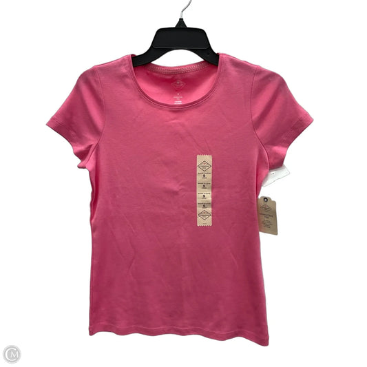 Top Short Sleeve By St Johns Bay In Pink, Size: S