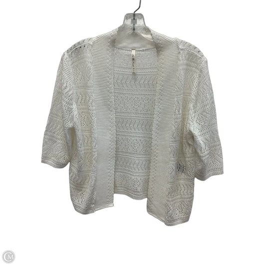 Cardigan By Clothes Mentor In White, Size: L