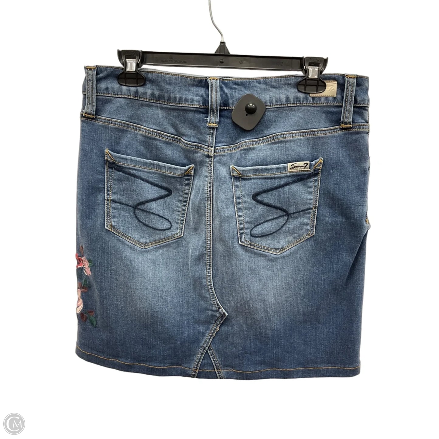 Skirt Mini & Short By Seven 7 In Blue Denim, Size: 8