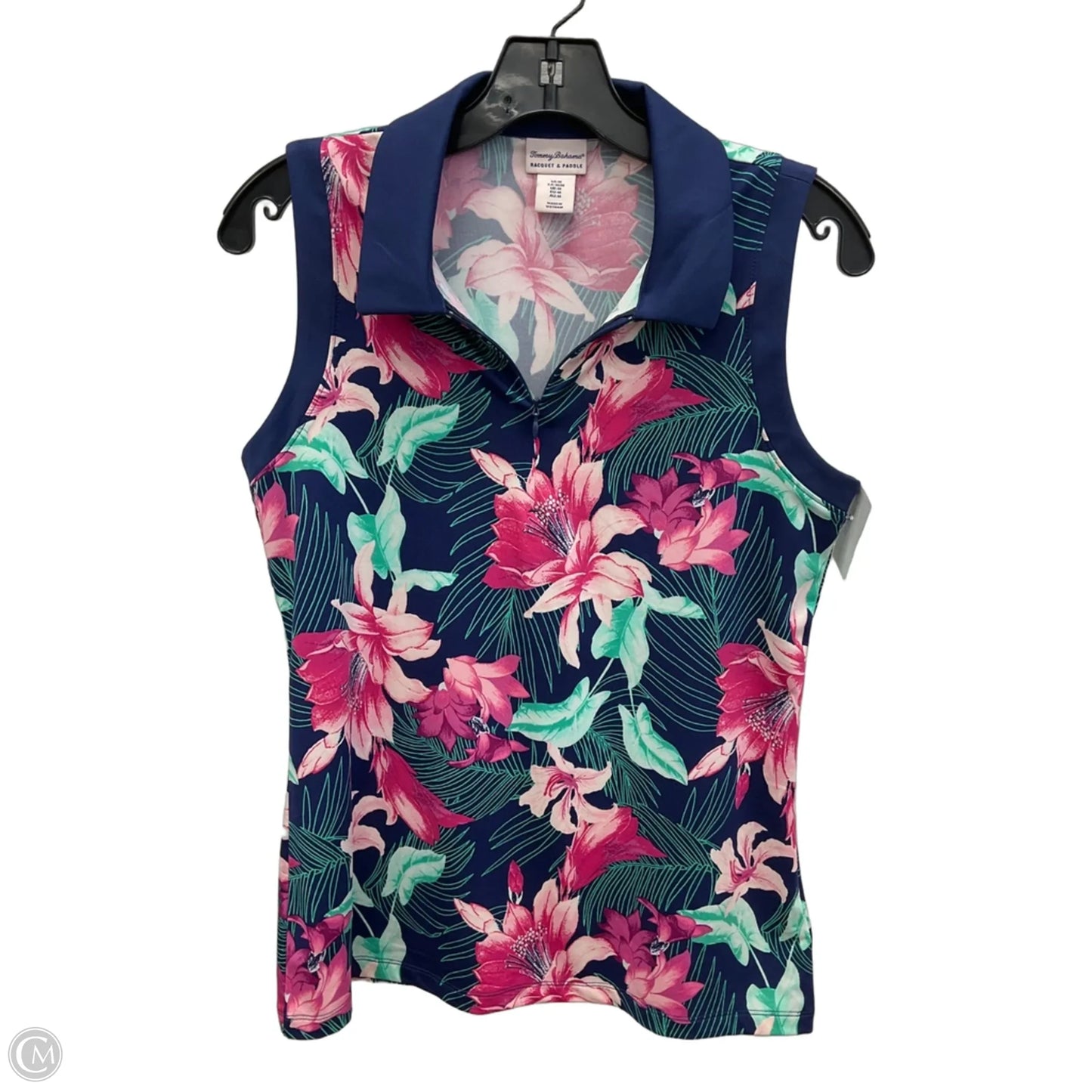 Top Sleeveless By Tommy Bahama In Tropical Print, Size: M