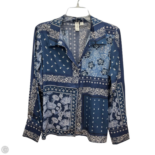 Blouse Long Sleeve By Joie In Paisley Print, Size: M