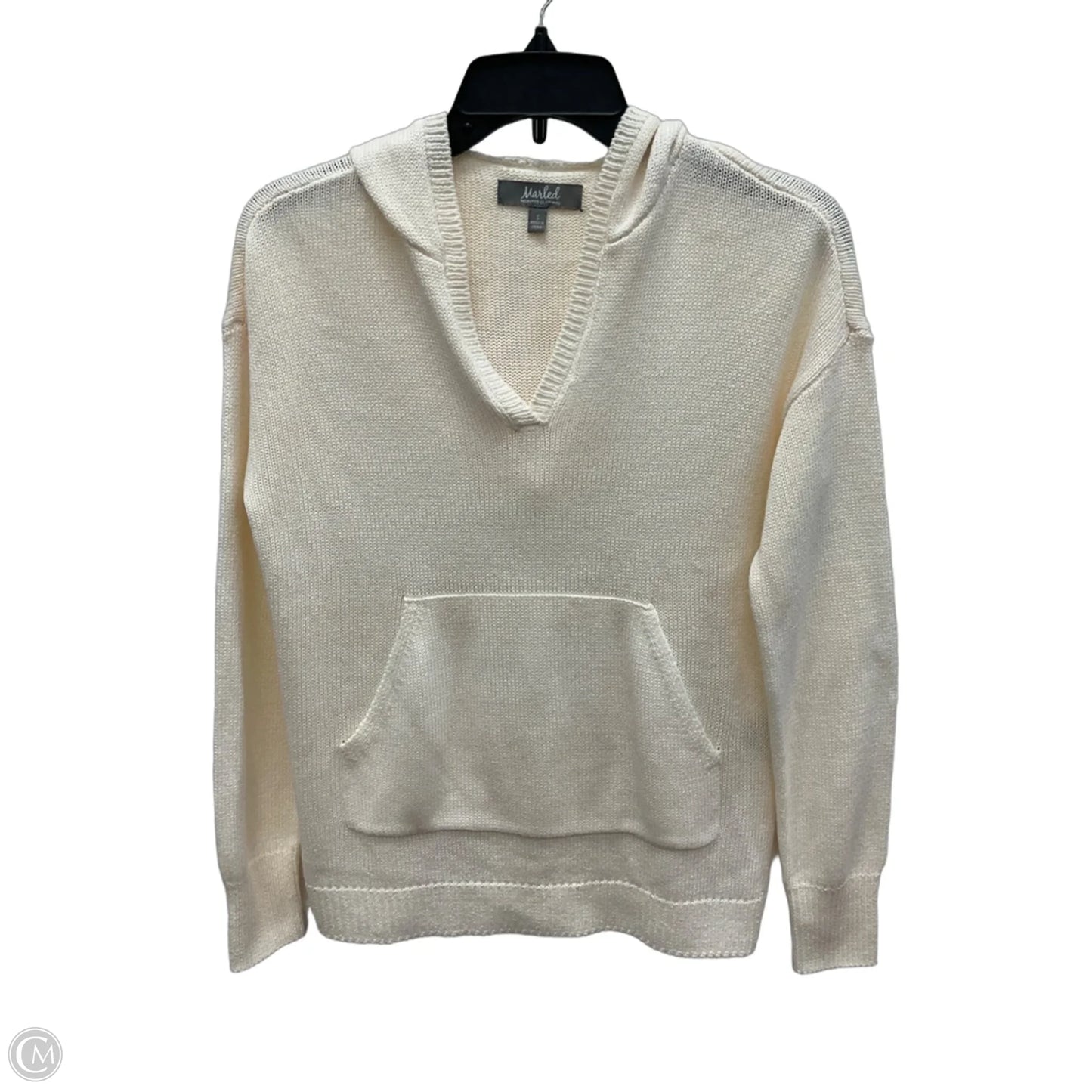Top Long Sleeve By Marled In White, Size: S