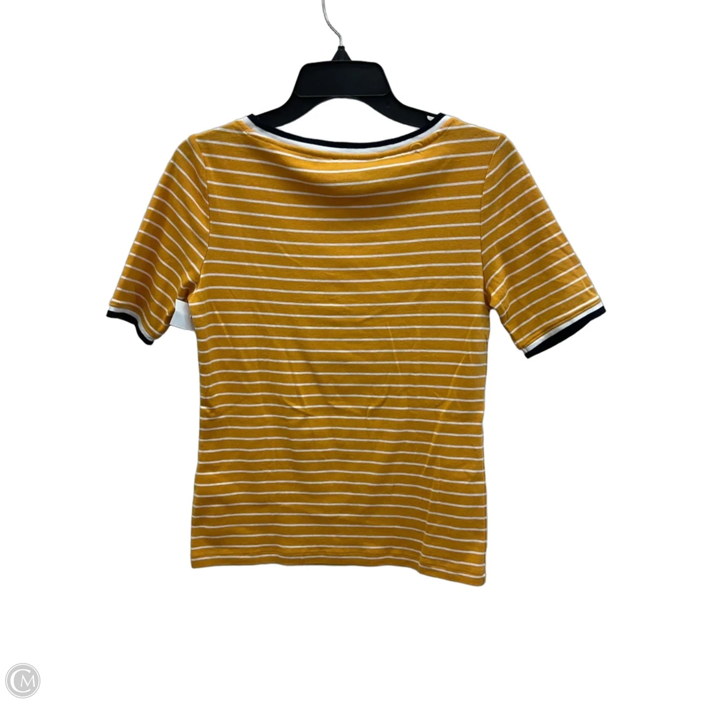 Top Short Sleeve By Tommy Hilfiger In Yellow, Size: M
