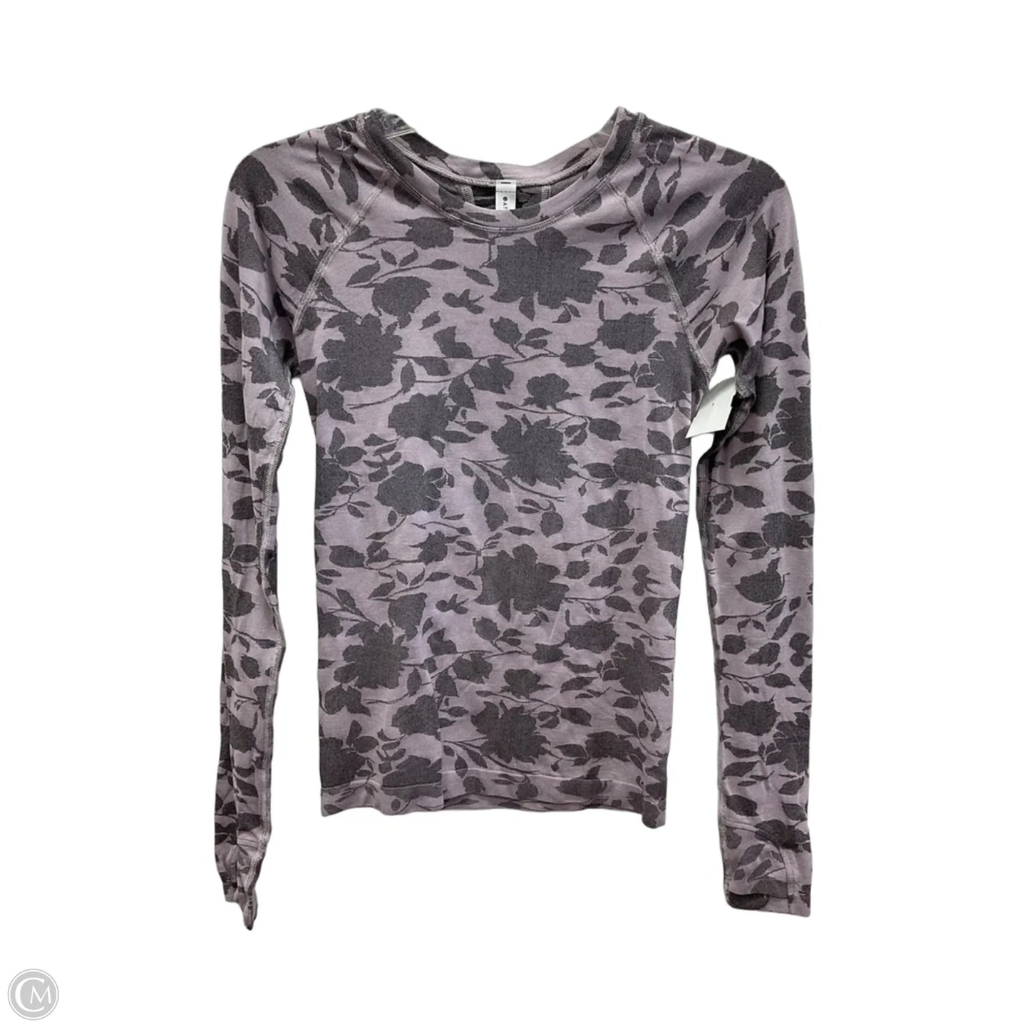 Athletic Top Long Sleeve Collar By Athleta In Floral Print, Size: Xxs