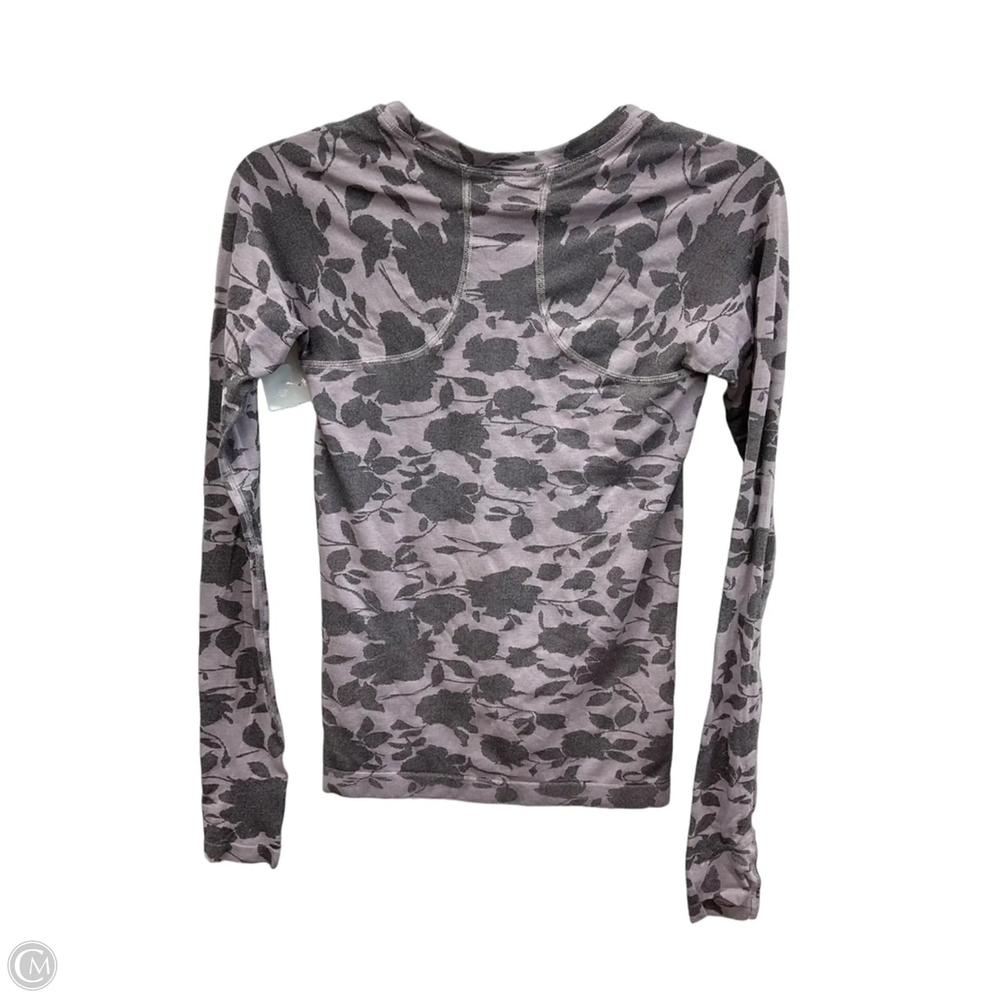 Athletic Top Long Sleeve Collar By Athleta In Floral Print, Size: Xxs