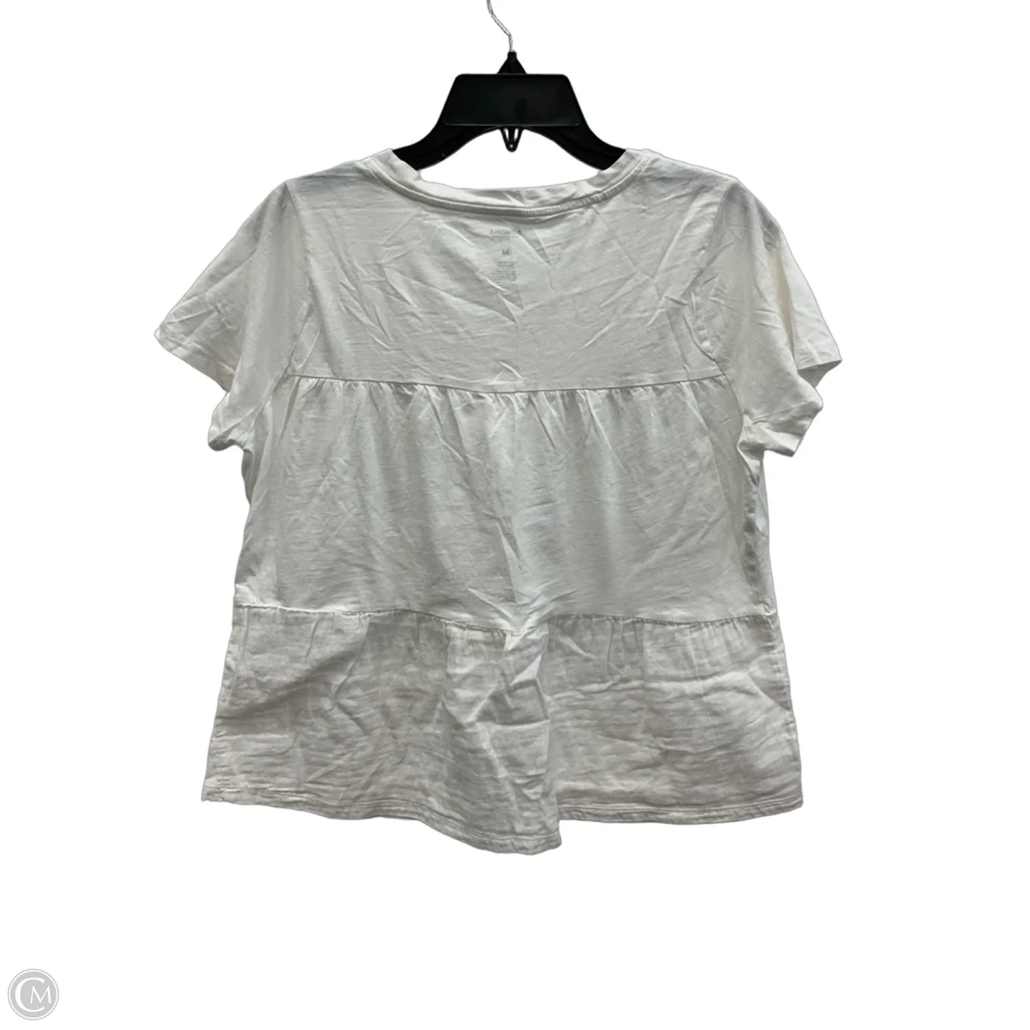 Top Short Sleeve By Sonoma In White, Size: M