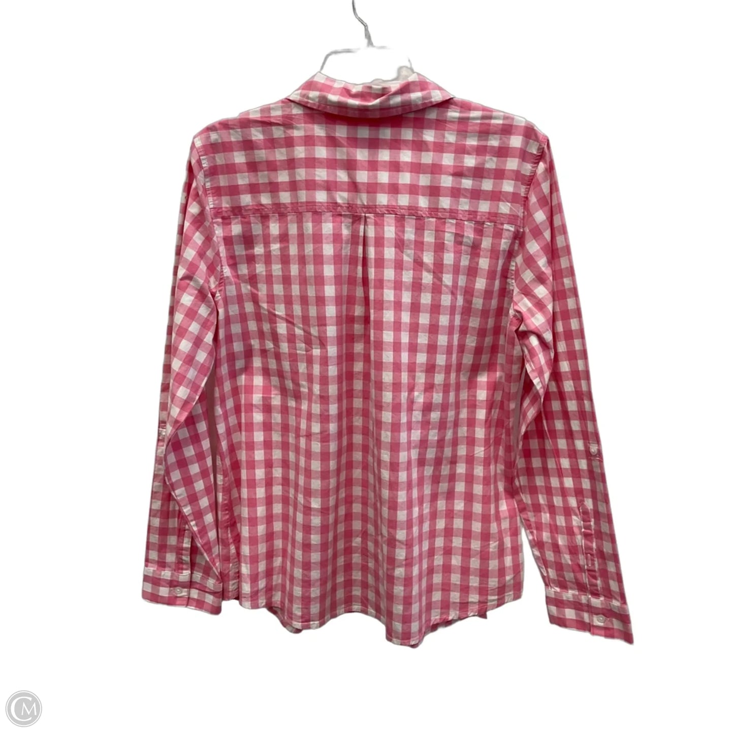 Blouse Long Sleeve By Croft And Barrow In Plaid Pattern, Size: L