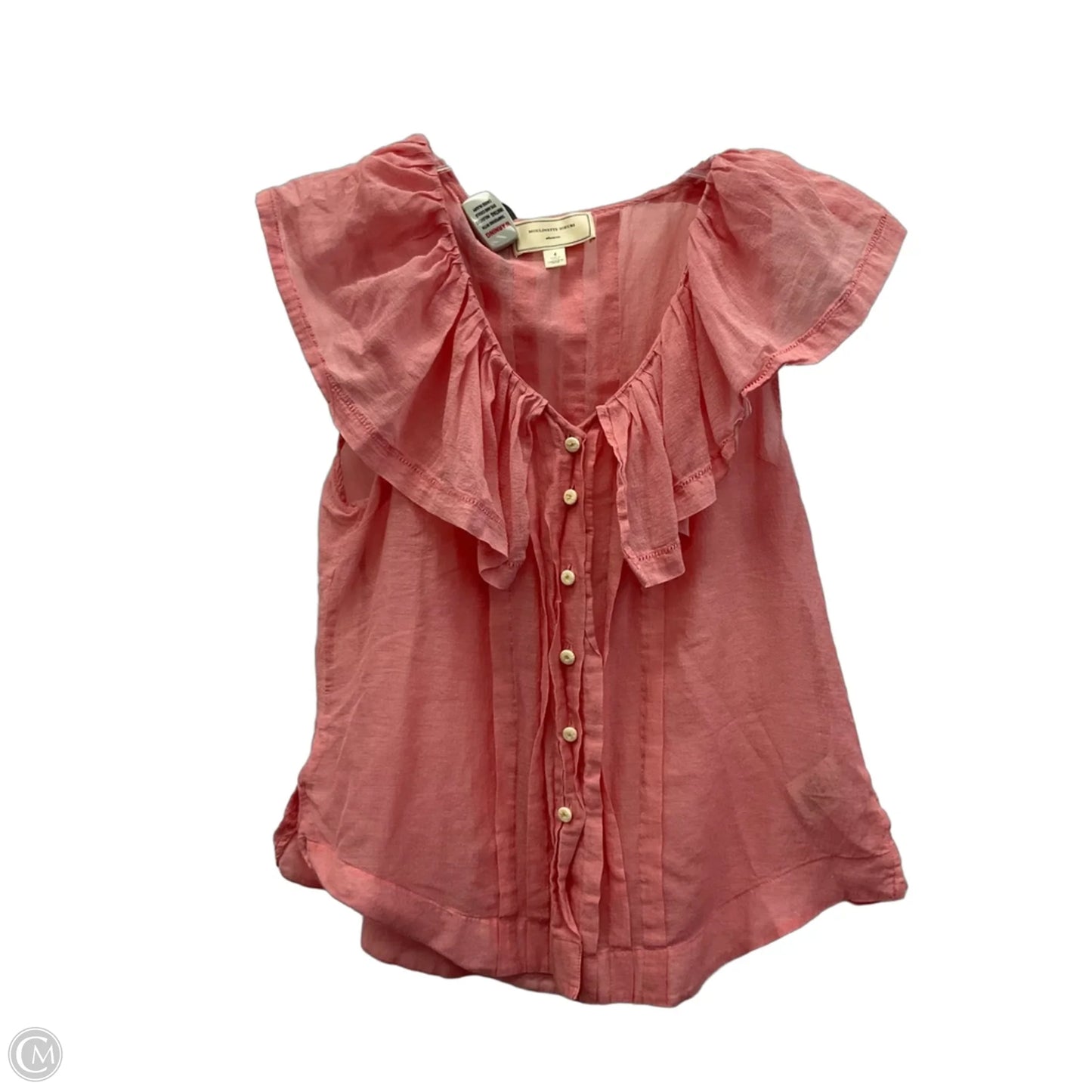 Top Short Sleeve By Moulinette Soeurs In Pink, Size: S