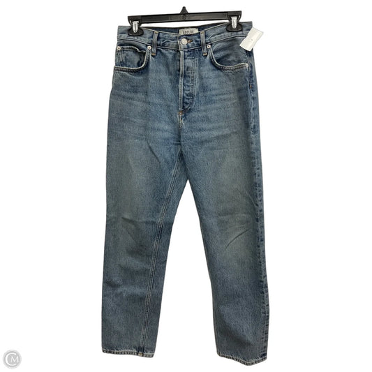 Jeans Straight By Agolde In Blue Denim, Size: 4
