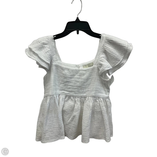 Top Short Sleeve By Pinch In White, Size: S