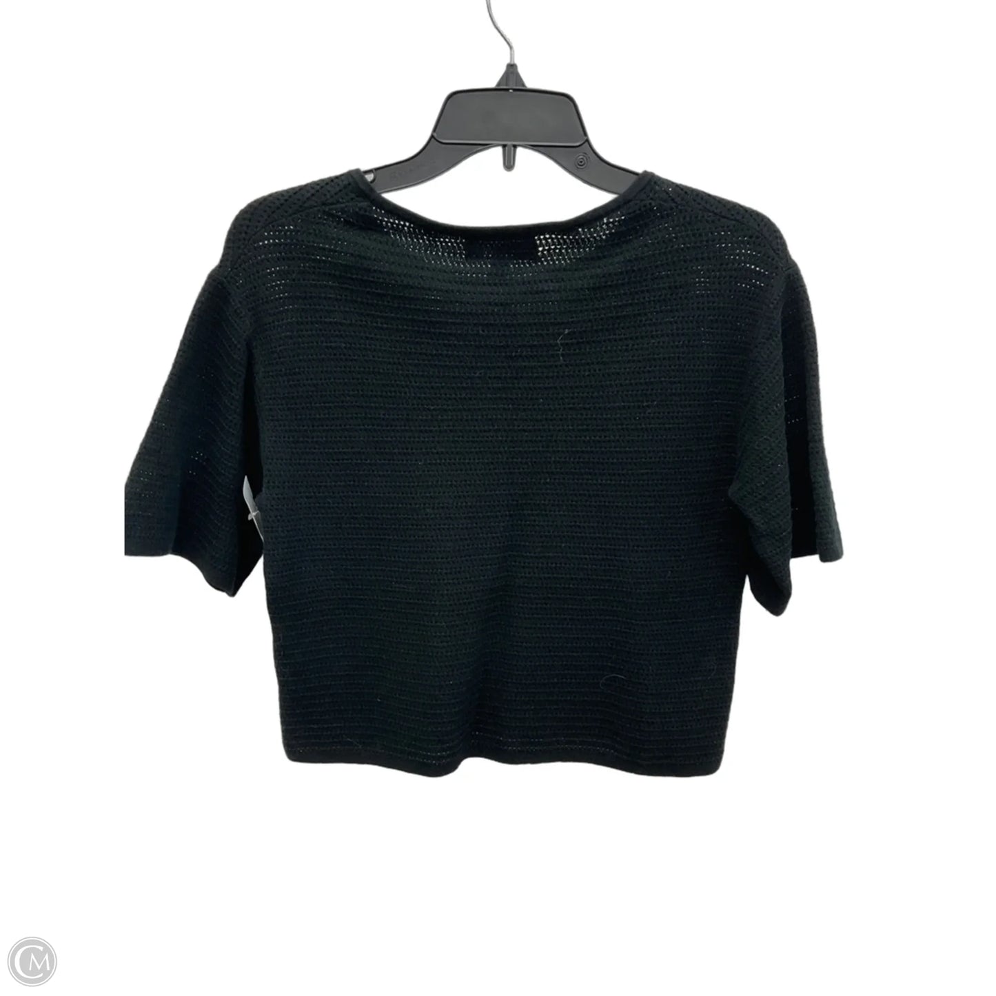 Top Short Sleeve By Banana Republic In Black, Size: S