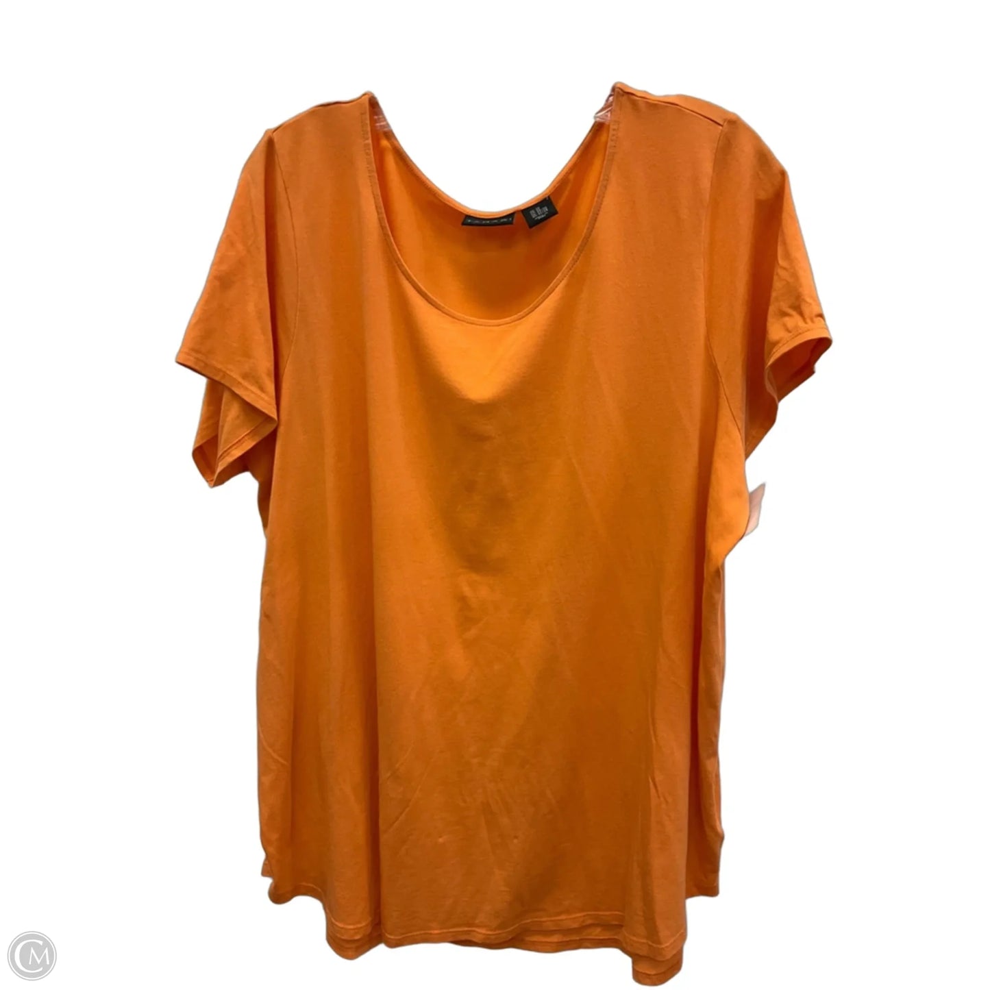 Top Short Sleeve By Tahari In Orange, Size: 2x