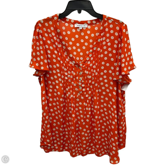 Top Short Sleeve By Rose And Olive In Polkadot Pattern, Size: 1x