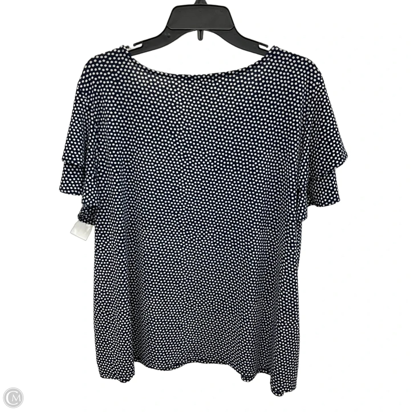 Top Short Sleeve By Adrianna Papell In Polkadot Pattern, Size: 2x