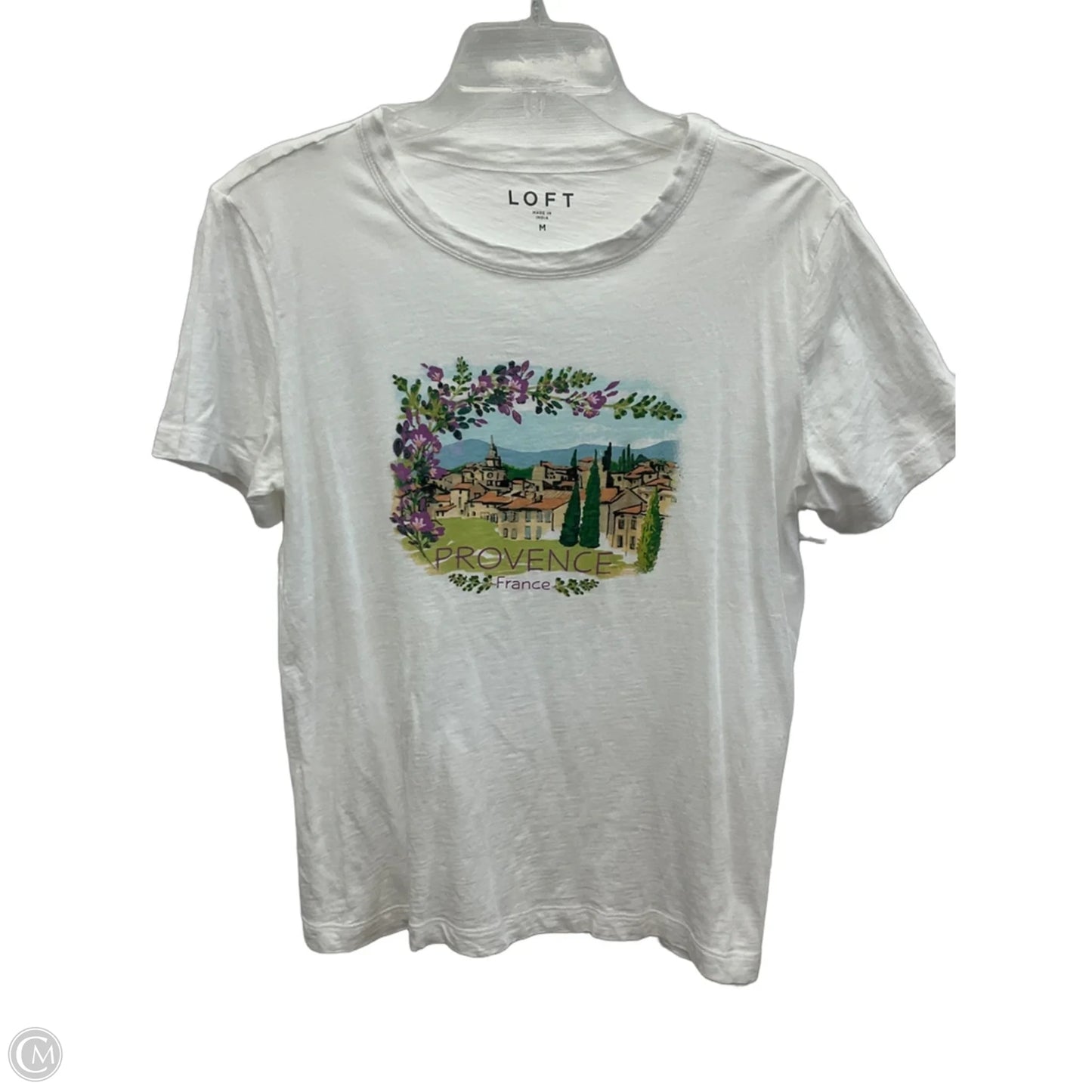 Top Short Sleeve By Loft In White, Size: M
