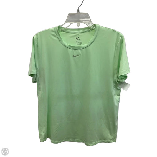 Top Short Sleeve By Nike Apparel In Green, Size: M