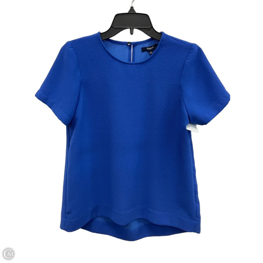 Top Short Sleeve By Madewell In Blue, Size: S
