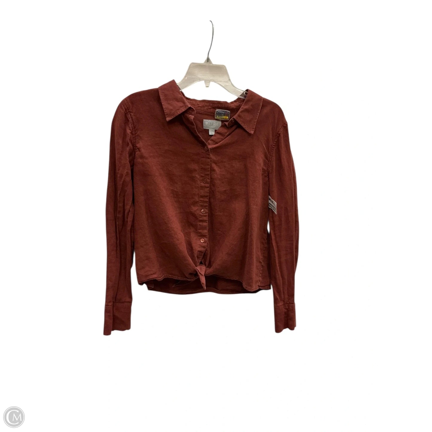 Blouse Long Sleeve By Cmb In Red, Size: L