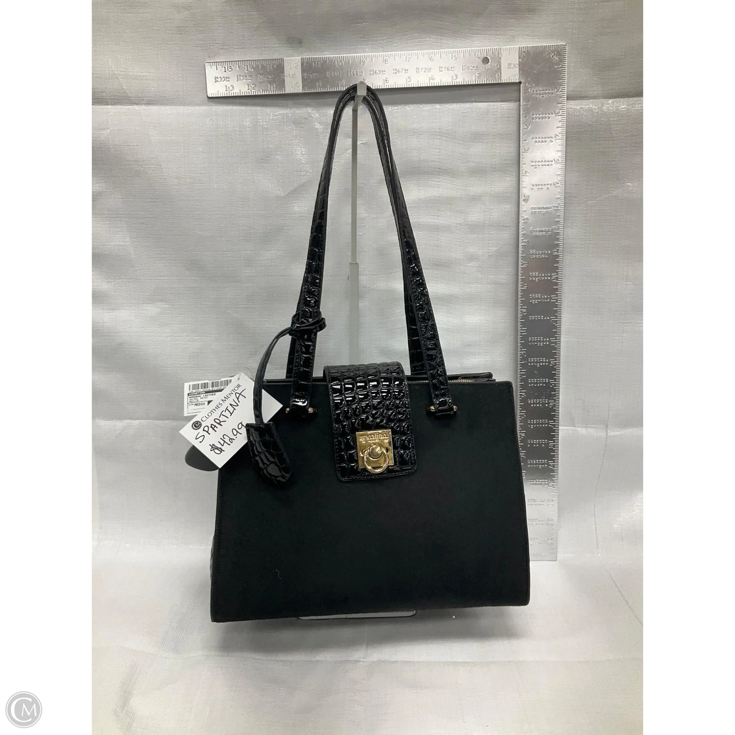 Handbag Leather By Spartina, Size: Medium