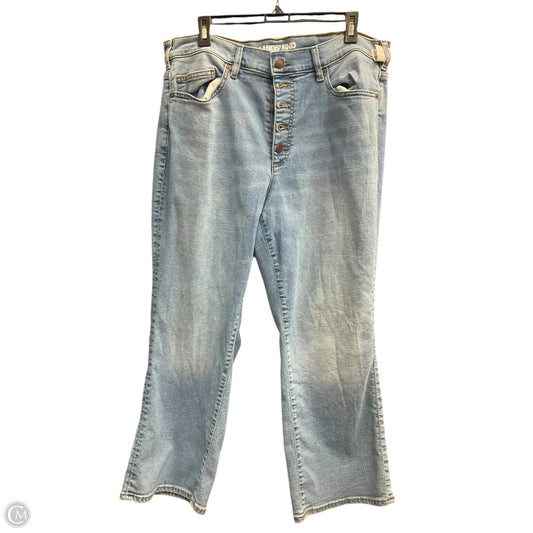 Jeans Straight By Lands End In Blue Denim, Size: 16