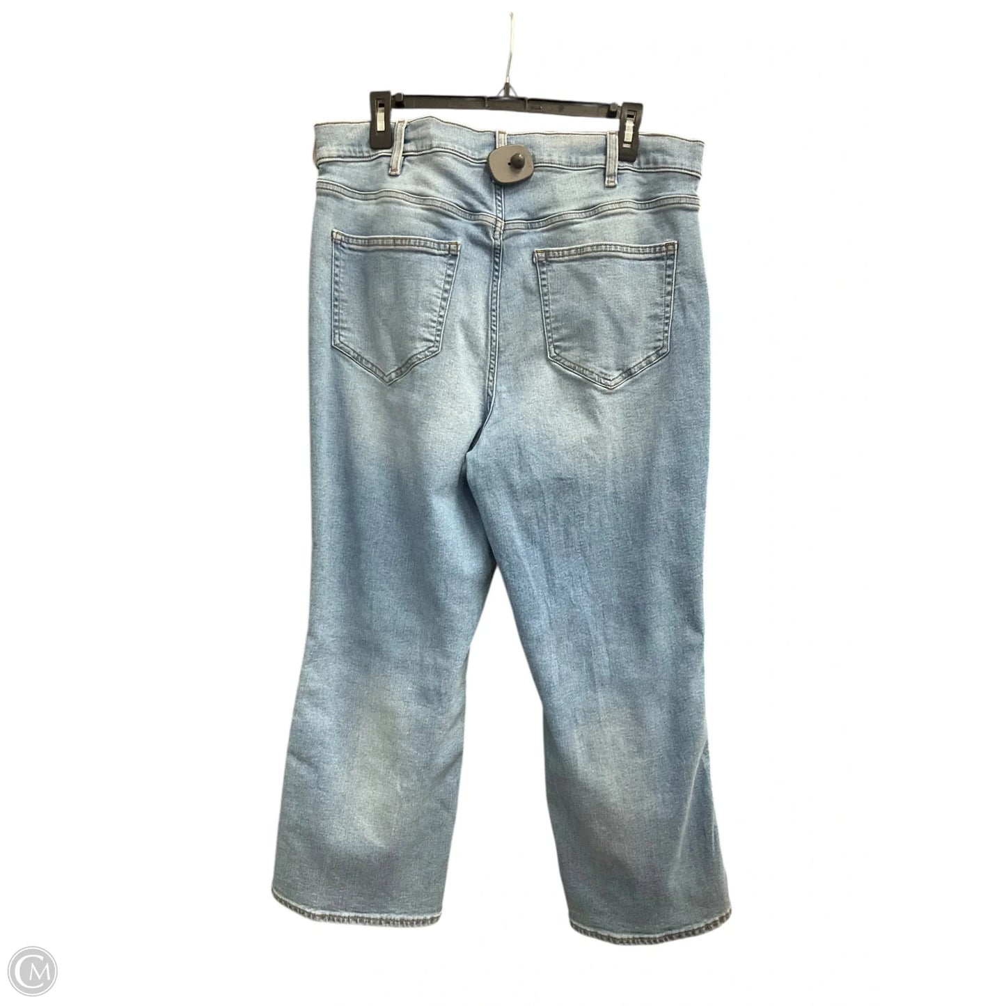 Jeans Straight By Lands End In Blue Denim, Size: 16