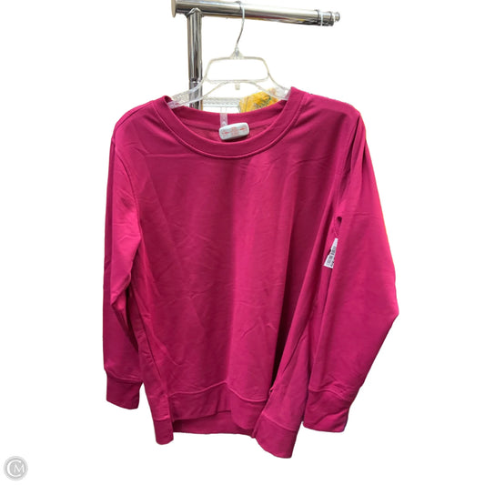 Athletic Top Long Sleeve Crewneck By Mta Pro In Pink, Size: M
