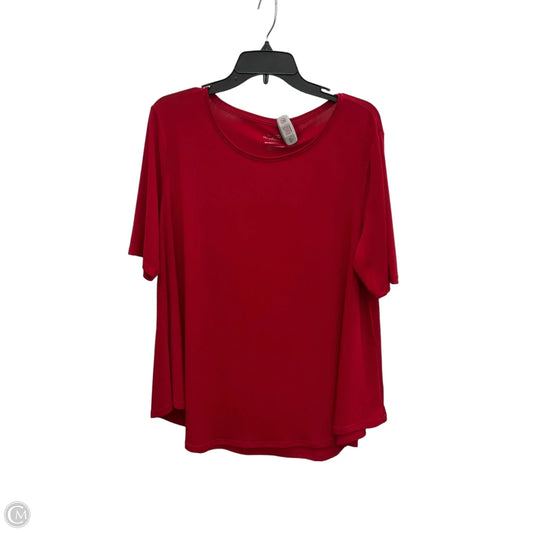 Top Short Sleeve Basic By Chicos In Red, Size: L