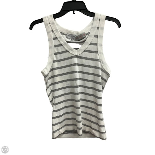 Top Sleeveless By Michael Stars In Grey & White, Size: M