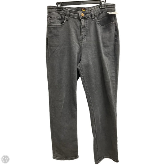 Jeans Straight By Lee In Black, Size: 12