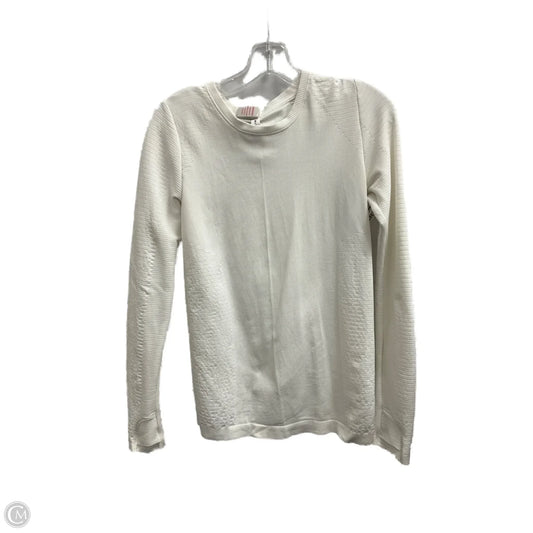 Athletic Top Long Sleeve Collar By Athleta In White, Size: S