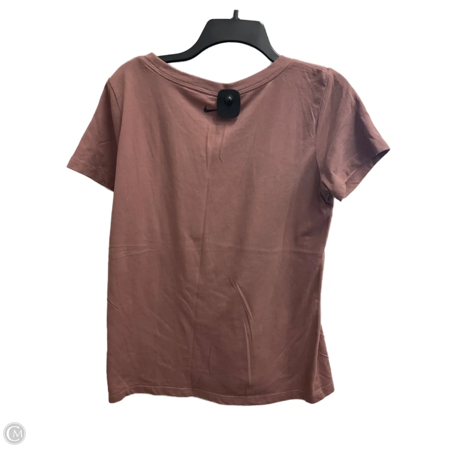 Athletic Top Short Sleeve By Nike In Maroon, Size: M
