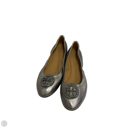 Shoes Designer By Tory Burch In Silver, Size: 8.5