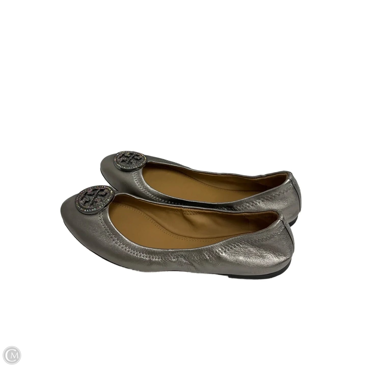 Shoes Designer By Tory Burch In Silver, Size: 8.5