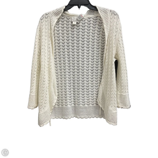 Cardigan By Christopher And Banks In Cream, Size: M