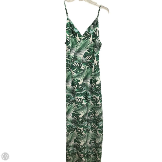 Jumpsuit By Clothes Mentor In Green & White, Size: 8
